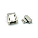 Steckverschluss 13,3 x 3,1 mm, versilbert