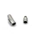 Steckverschluss Ø 6 mm, Edelstahl poliert mit Strass Chrystal