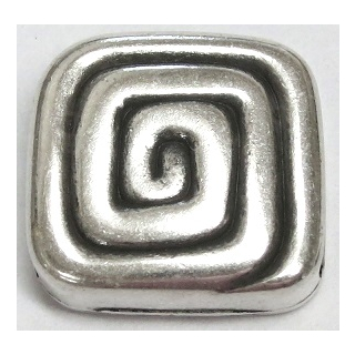 Schlaufzierteil "Meander" 13 mm, versilbert