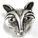 Schlaufzierteil "Fuchs" 6 mm, versilbert