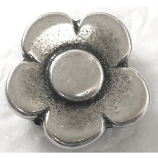 Schlaufzierteil "Blume" 10 mm, versilbert