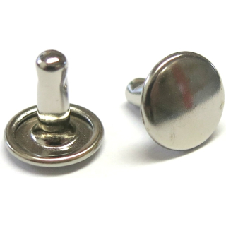 Nietstift geschlossen 9,7 mm, Messing vernickelt - 500 Stück