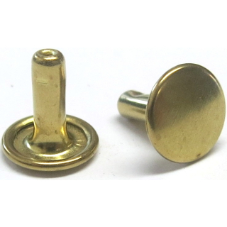 Nietstift geschlossen 10,7 mm, Messing - 500 Stück