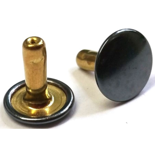 Nietstift geschlossen 11,6 mm, Messing bronziert - 500 Stück