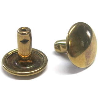 Nietstift geschlossen 9,8 mm, Eisen vermessingt - 500 Stück