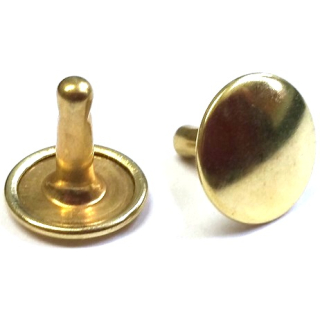 Nietstift geschlossen 12,6 mm, Eisen vermessingt - 100 Stück