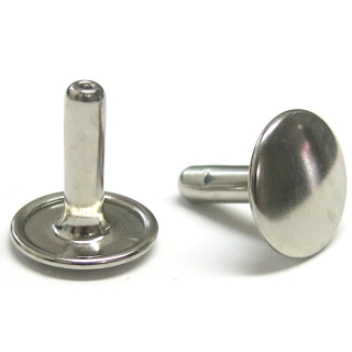 Nietstift geschlossen 15 mm, Eisen vernickelt - 100 Stück