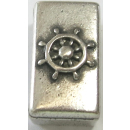 Schlaufzierteil "Steuerrad" 13 mm, versilbert