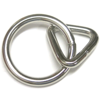 Triangel Ø 25 mm, mit Ring Ø 40 mm, Eisen vernickelt
