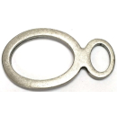 Ring oval mit Öse  35 x 26 mm, altsilber