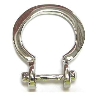 Bügelschäkel - Ring Ø 32 mm, vernickelt poliert