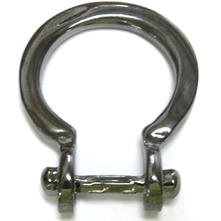 Bügelschäkel - Ring Ø 32 mm, vernickelt schwarz