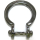 Bügelschäkel - Ring Ø 32 mm, vernickelt schwarz
