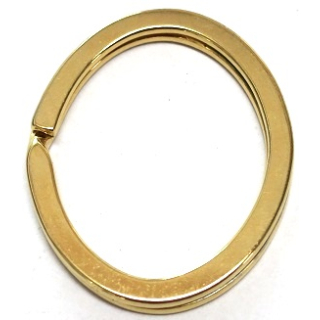 Schlüsselring oval 28 x 21 mm Eisen vergoldet