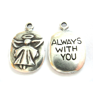 Anhänger " Always with you" Ø 2,5 mm, versilbert