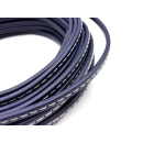 Lederband / Lederriemen  oval 10 x 6 mm marineblau