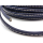 Lederband / Lederriemen  oval 10 x 6 mm marineblau