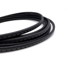 Lederband / Lederriemen  oval 10 x 6 mm schwarz