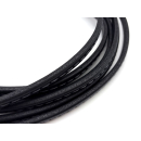 Lederband / Lederriemen  oval 10 x 6 mm schwarz