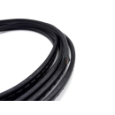 Lederband / Lederriemen  oval 10 x 6 mm schwarz