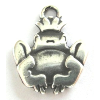 Anhänger "Froschkönig" Ø 1,7 mm, versilbert