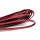 Lederband flach mit Prägung # be positive · life is beautiful # 5 mm, rot