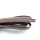 Rindlederband flach 10 mm, grau taupe vintage mit schwarzer Kante