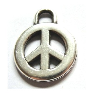 Anhänger "Peace" Ø 3 mm, versilbert