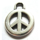 Anhänger "Peace" Ø 3 mm, versilbert