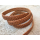Lederband flach geflochten 15 -17 mm, sattelbraun