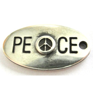 Anhänger "Peace" Ø 2 mm, versilbert