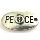 Anhänger "Peace" Ø 2 mm, versilbert