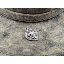 Anhänger "Herz" Ø 2,5 mm, versilbert