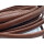 Lederband flach mit Doppelnaht 10 mm, braun