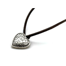 Anhänger "Herz" Ø 2 mm, versilbert