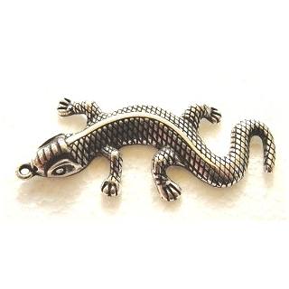 Anhänger "Gecko" Ø 1,8 mm, versilbert