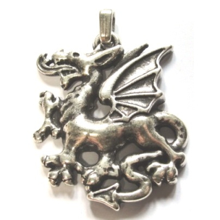 Anhänger "Drache" Ø 4,3 mm, versilbert