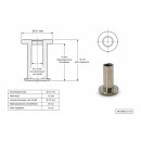 Buchschraube 10 mm, Eisen vernickelt