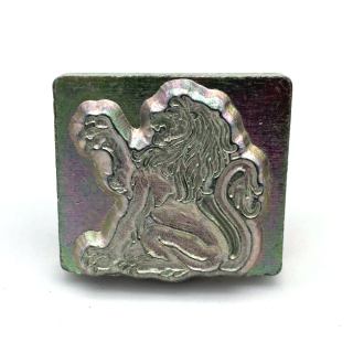 Punzierstempel "Löwe sitzend links" 30 x 27 mm