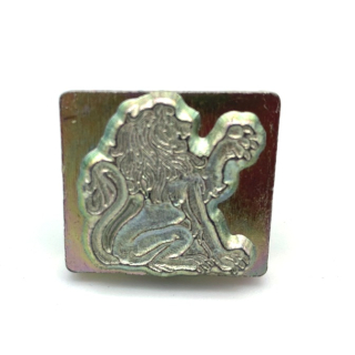 Punzierstempel "Löwe sitzend rechts" 30 x 27 mm