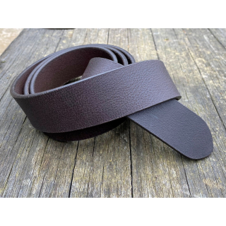 Wasserbüffel-Gürtellederstreifen Dunkelbraun gemillt-soft, 40 mm