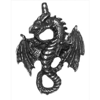 Anhänger "Drache" Ø 2 mm, altnickel