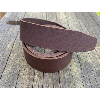 Wasserbüffel-Gürtellederstreifen Dunkelbraun Full Grain, 40 mm