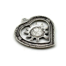 Anhänger "Sonnenherz" Ø 3,5 mm, versilbert