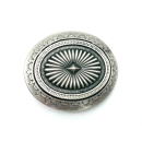 Koppel-Gürtelschnalle 40 mm, altsilber poliert