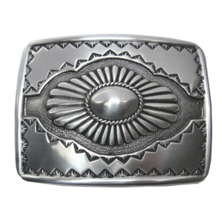 Koppel-Gürtelschnalle 40 mm, versilbert