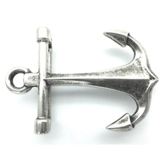 Motiv-Koppel-Gürtelschnalle "Anker" 40 mm, altsilber poliert