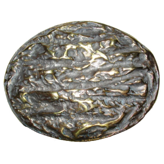 Koppel-Gürtelschnalle 40 mm, altmessing antik