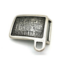 Koppel-Gürtelschnalle 40 mm, altsilber poliert