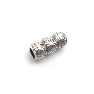 Schlaufzierteil "3er Kornkreis" Ø 5,5 mm, versilbert